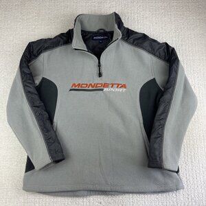VTG Mondetta Sport Sweatshirt Polar fleece Mens Medium Grey 1/4 zip Pullover